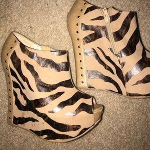 Zebra Heel Bootie